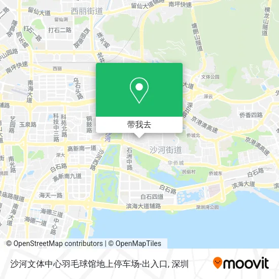 沙河文体中心羽毛球馆地上停车场-出入口地图