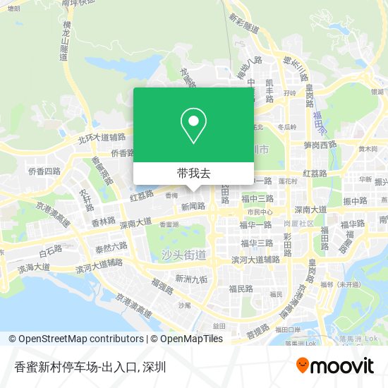 香蜜新村停车场-出入口地图