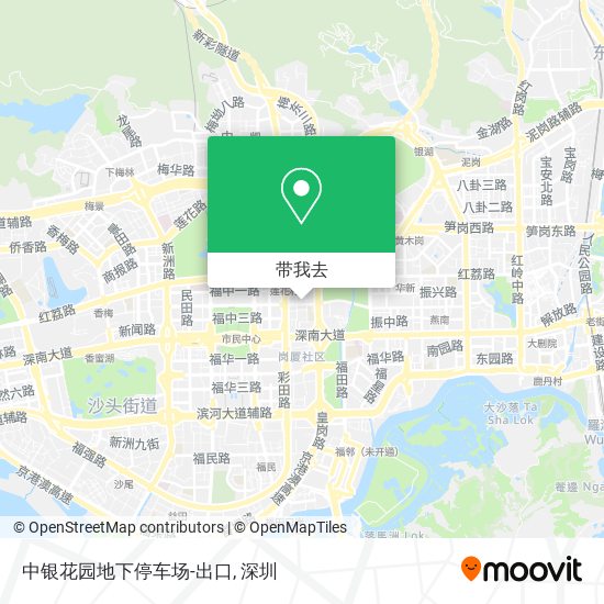 中银花园地下停车场-出口地图