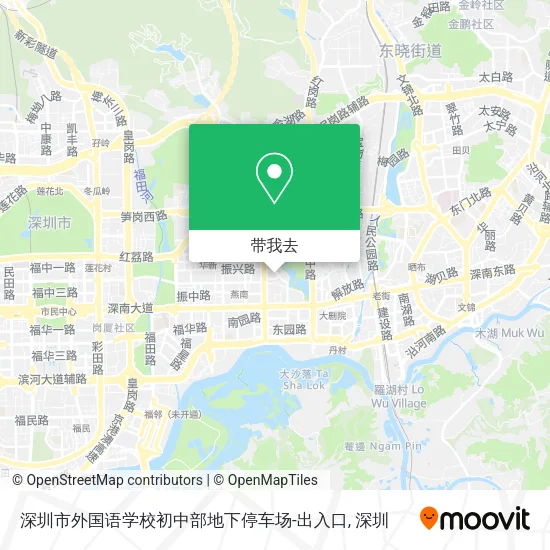 深圳市外国语学校初中部地下停车场-出入口地图