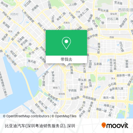 比亚迪汽车(深圳粤迪销售服务店)地图