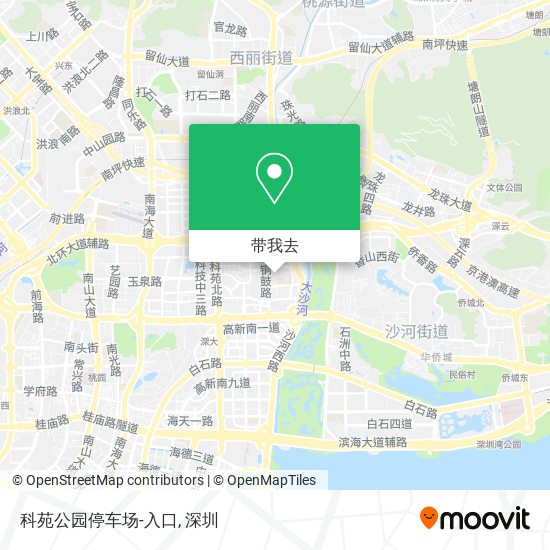 科苑公园停车场-入口地图