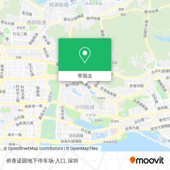 侨香诺园地下停车场-入口地图