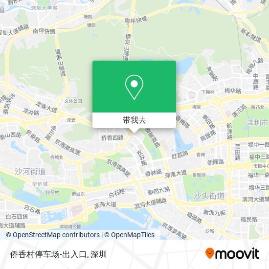 侨香村停车场-出入口地图