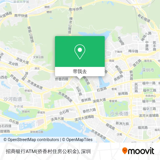 招商银行ATM(侨香村住房公积金)地图