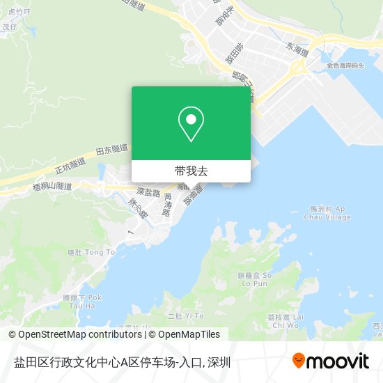 盐田区行政文化中心A区停车场-入口地图