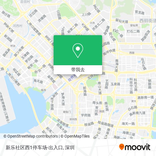 新乐社区西1停车场-出入口地图