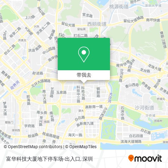富华科技大厦地下停车场-出入口地图