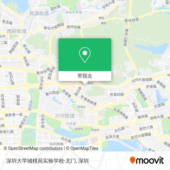 深圳大学城桃苑实验学校-北门地图