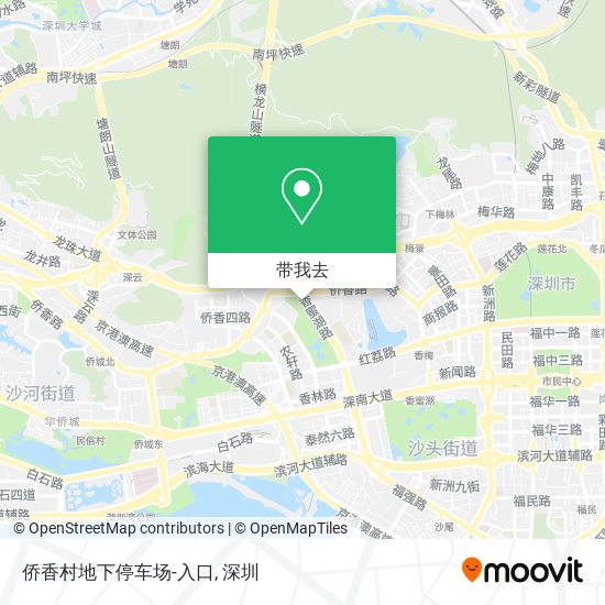 侨香村地下停车场-入口地图