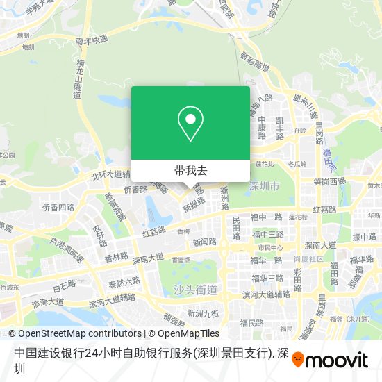 中国建设银行24小时自助银行服务(深圳景田支行)地图