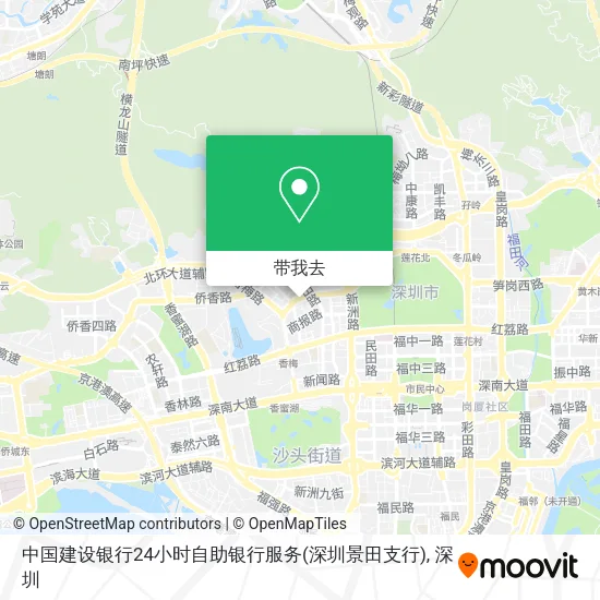 中国建设银行24小时自助银行服务(深圳景田支行)地图