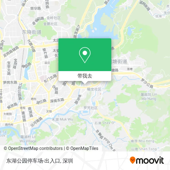 东湖公园停车场-出入口地图