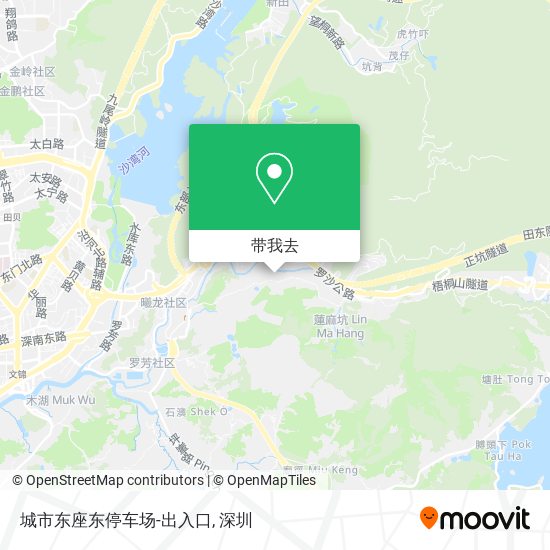 城市东座东停车场-出入口地图
