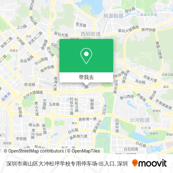 深圳市南山区大冲松坪学校专用停车场-出入口地图