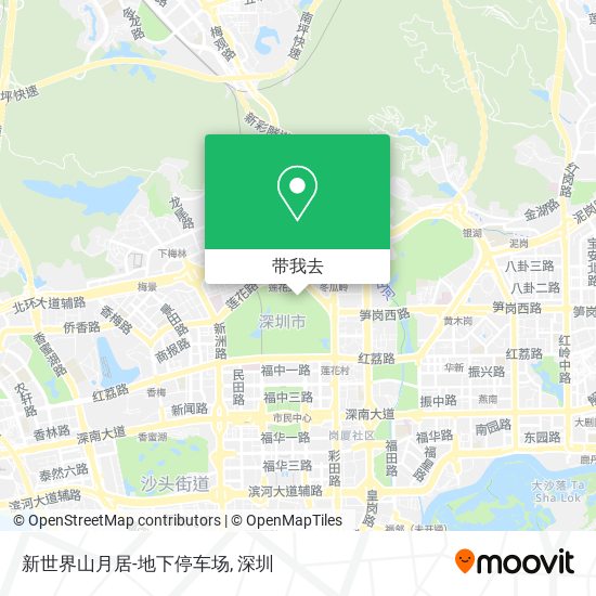 新世界山月居-地下停车场地图