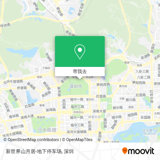 新世界山月居-地下停车场地图