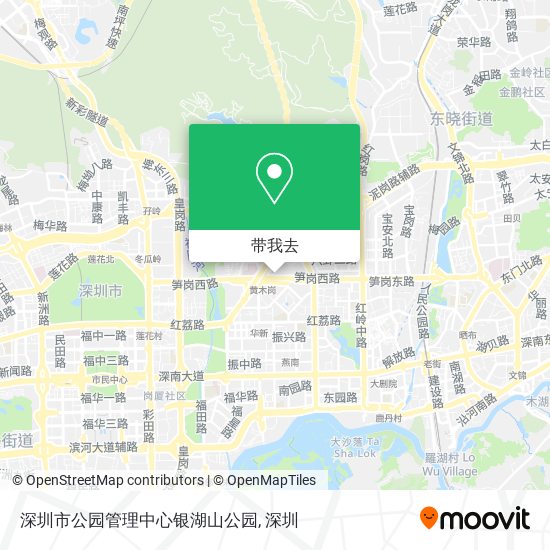 深圳市公园管理中心银湖山公园地图