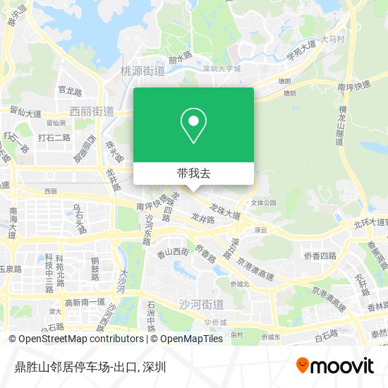 鼎胜山邻居停车场-出口地图