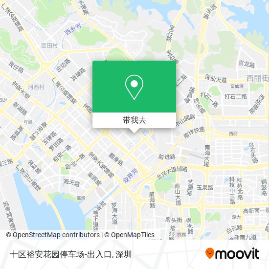 十区裕安花园停车场-出入口地图