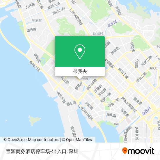 宝源商务酒店停车场-出入口地图