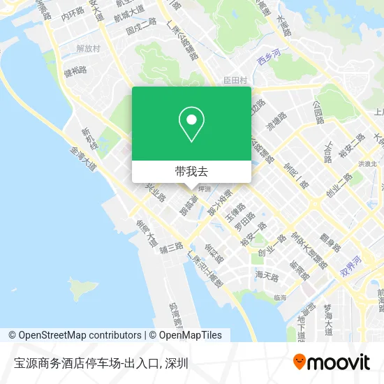 宝源商务酒店停车场-出入口地图