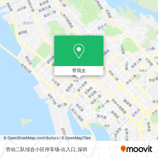 劳动二队综合小区停车场-出入口地图