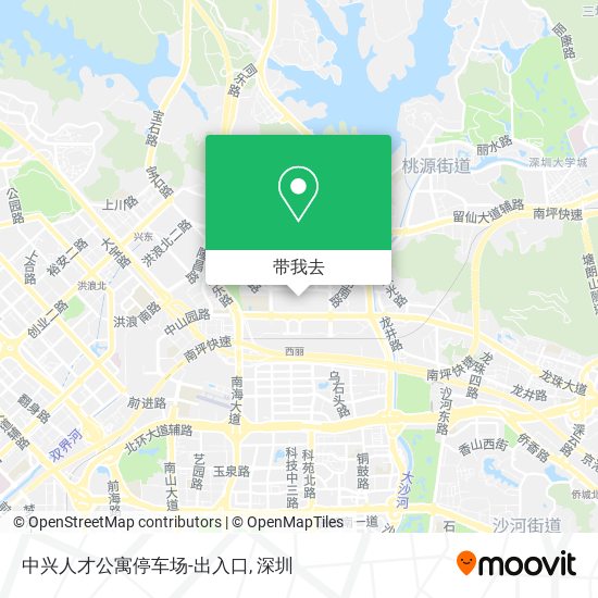中兴人才公寓停车场-出入口地图