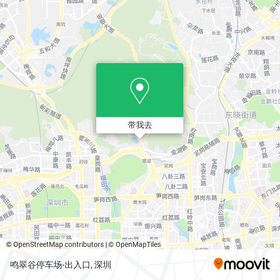 鸣翠谷停车场-出入口地图