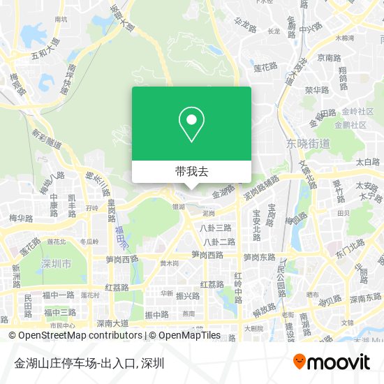 金湖山庄停车场-出入口地图