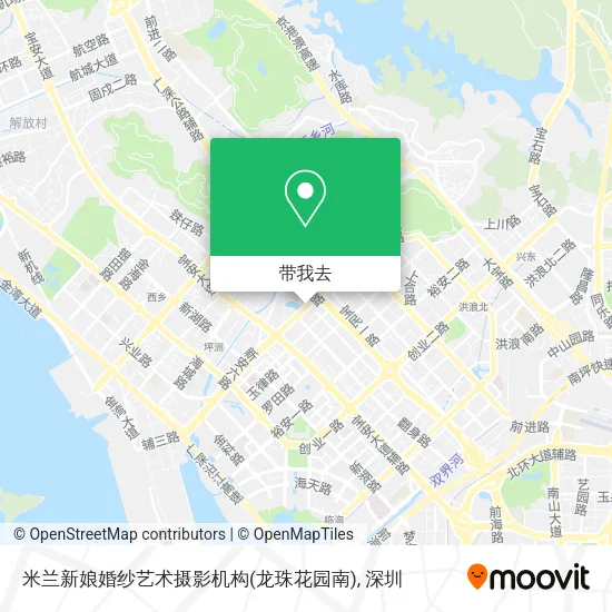 米兰新娘婚纱艺术摄影机构(龙珠花园南)地图