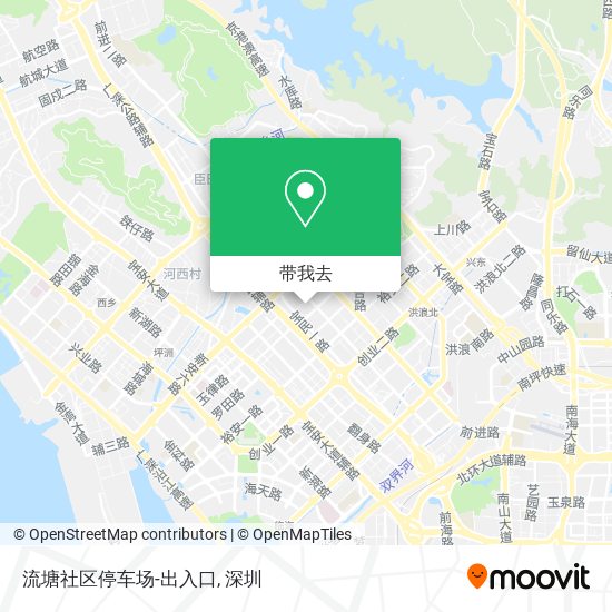 流塘社区停车场-出入口地图