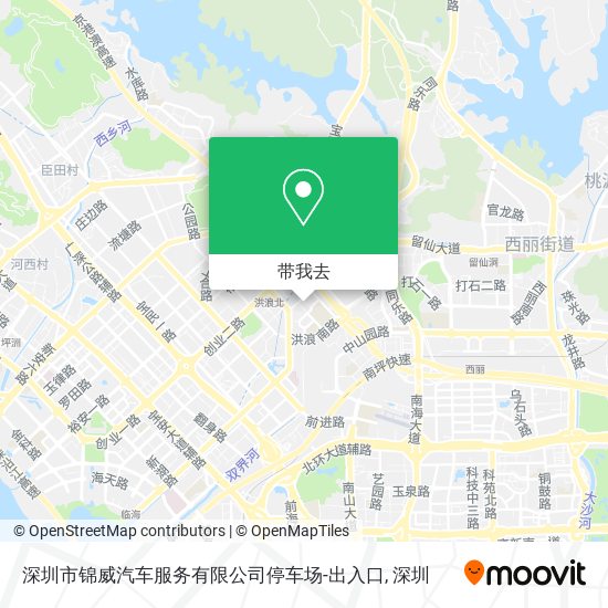 深圳市锦威汽车服务有限公司停车场-出入口地图