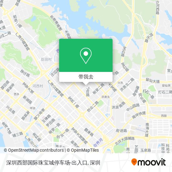 深圳西部国际珠宝城停车场-出入口地图