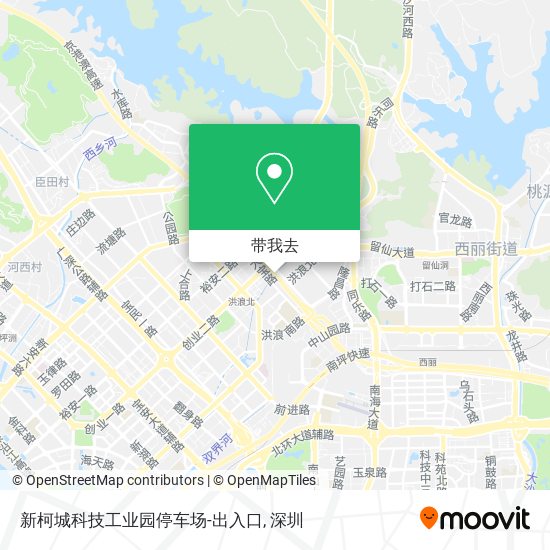 新柯城科技工业园停车场-出入口地图