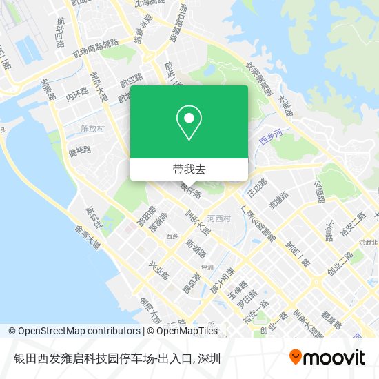 银田西发雍启科技园停车场-出入口地图