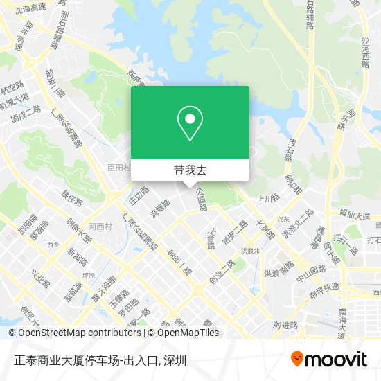正泰商业大厦停车场-出入口地图