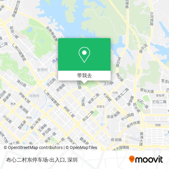 布心二村东停车场-出入口地图