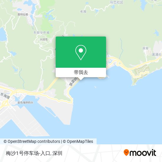 梅沙1号停车场-入口地图