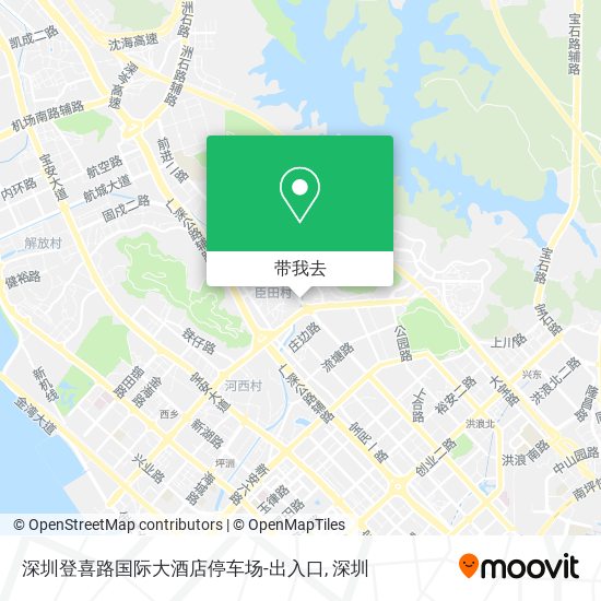 深圳登喜路国际大酒店停车场-出入口地图