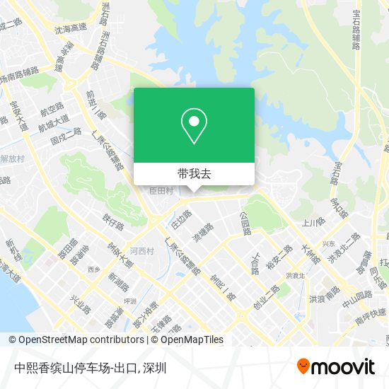 中熙香缤山停车场-出口地图