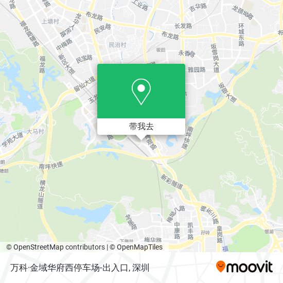 万科·金域华府西停车场-出入口地图