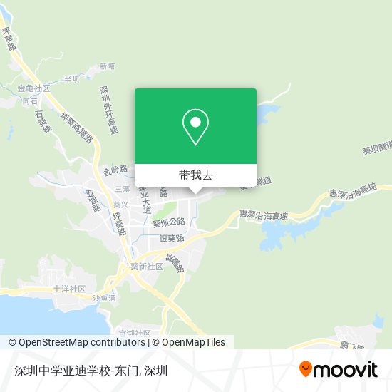 深圳中学亚迪学校-东门地图