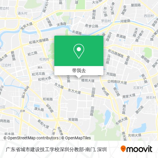 广东省城市建设技工学校深圳分教部-南门地图