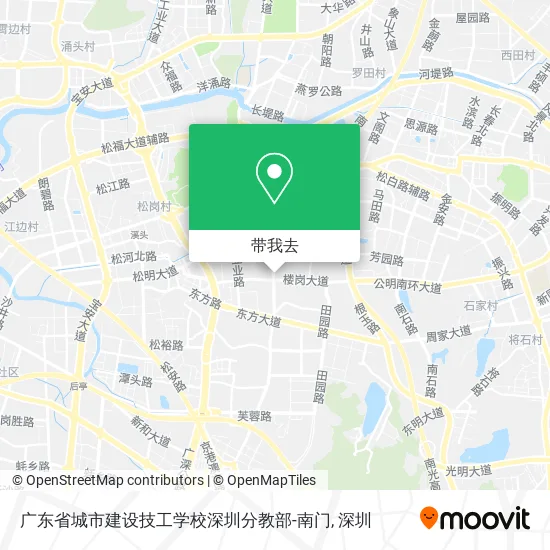 广东省城市建设技工学校深圳分教部-南门地图