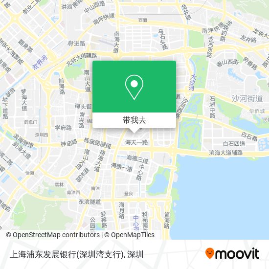 上海浦东发展银行(深圳湾支行)地图