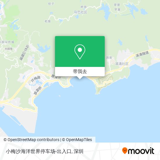 小梅沙海洋世界停车场-出入口地图