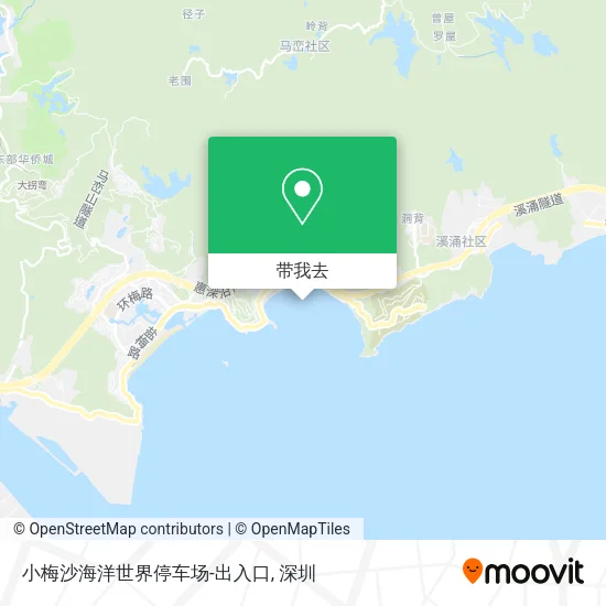 小梅沙海洋世界停车场-出入口地图