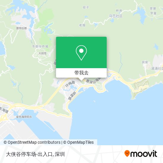 大侠谷停车场-出入口地图