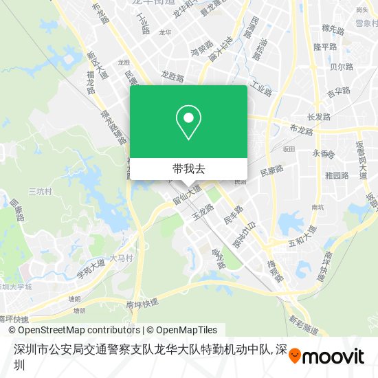 深圳市公安局交通警察支队龙华大队特勤机动中队地图